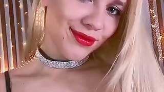 Blonde chick with inept tits identity card her succulent pussy - HD